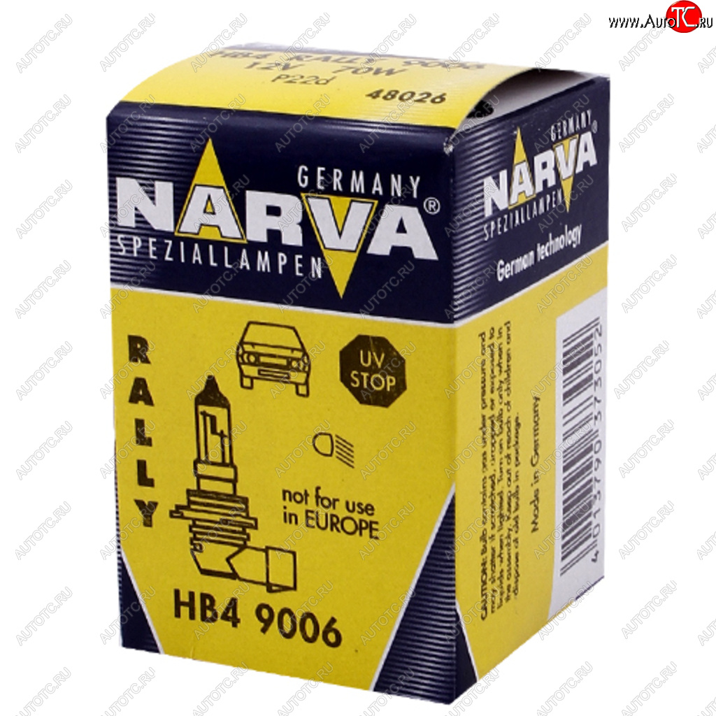 489 р. Лампа 12V HB4 70W P22d Rallye NARVA NARVA 480263000  с доставкой в г. Майкоп