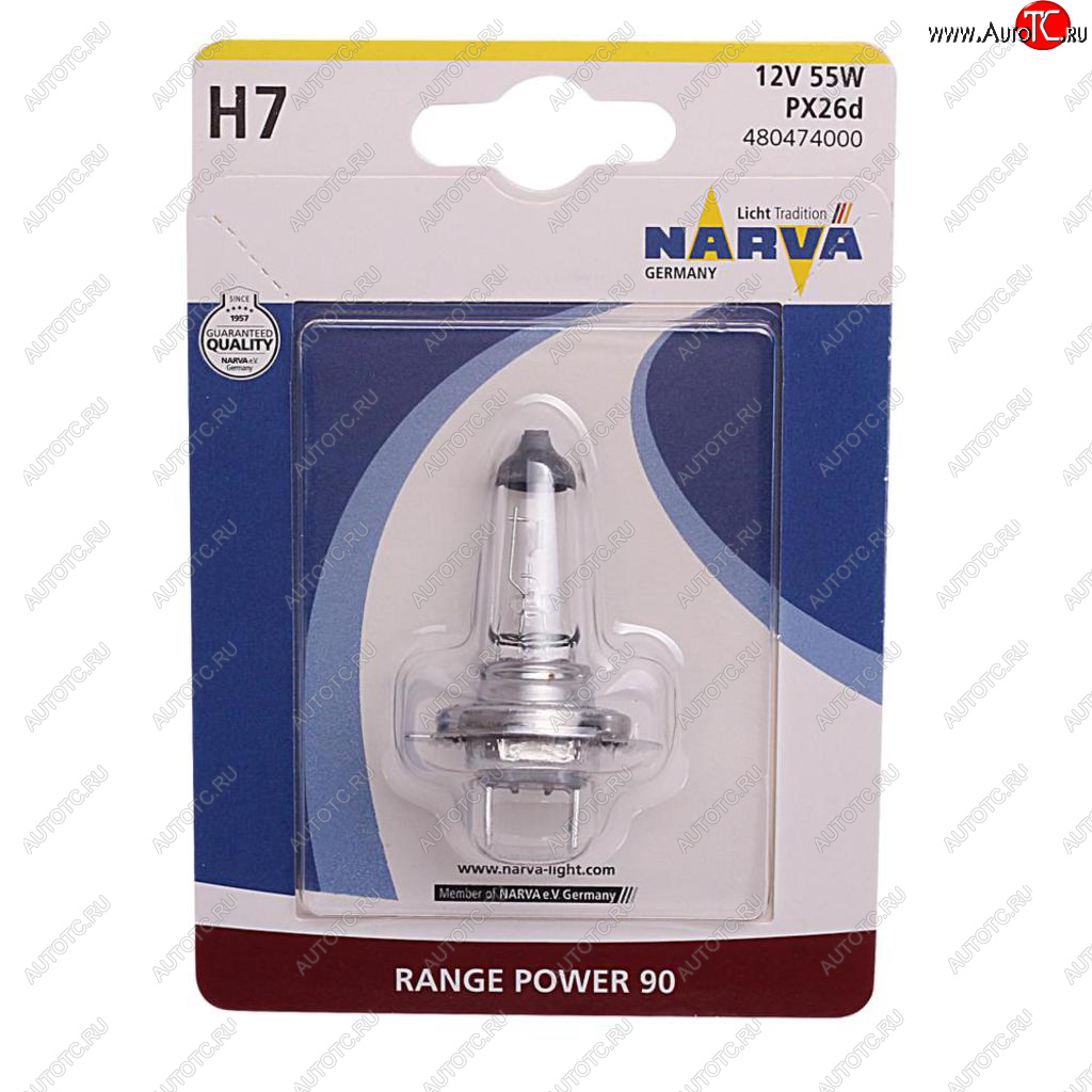 1 059 р. Лампа 12V H7 55W PX26d +90% блистер (1шт.) Range Power NARVA NARVA 480474000  с доставкой в г. Майкоп