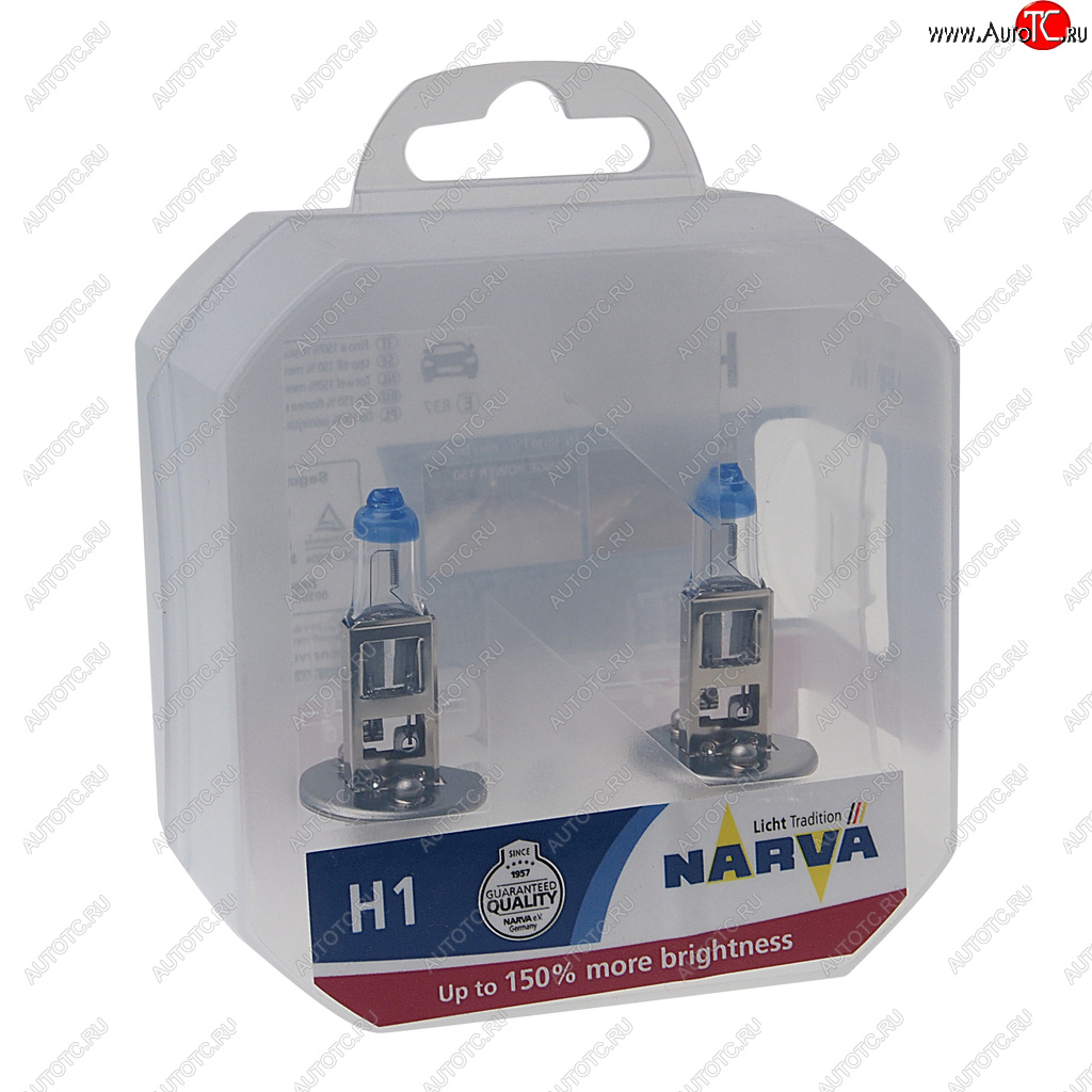 1 439 р. Лампа 12V H1 55W P14.5s +150% бокс (2шт.) Range Power 150 NARVA NARVA 480682100  с доставкой в г. Майкоп