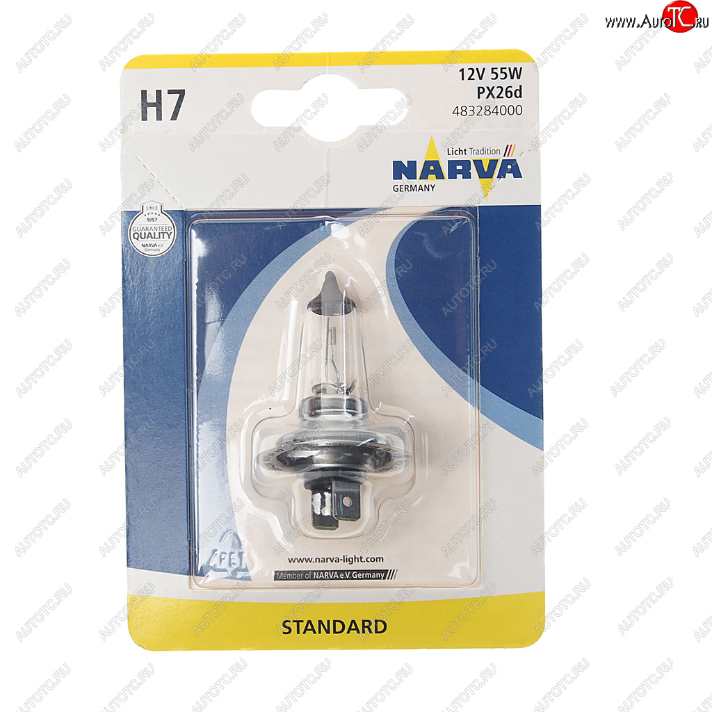 359 р. Лампа 12V H7 55W PX26d блистер (1шт.) Standard NARVA NARVA 483284000  с доставкой в г. Майкоп