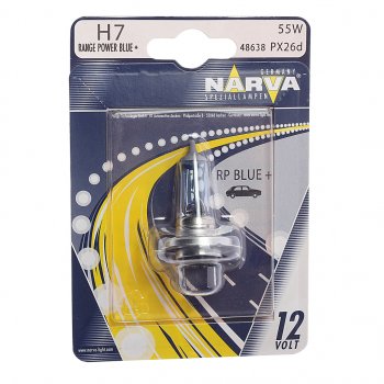 1 029 р. Лампа 12V H7 55W PX26d +50% блистер (1шт.) Range Power Blue+ NARVA NARVA 486384000  с доставкой в г. Майкоп. Увеличить фотографию 1