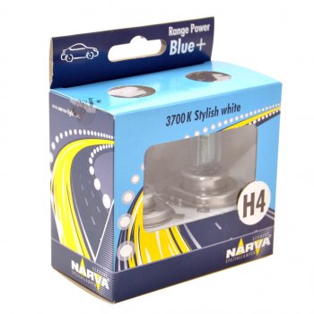 1 259 р. Лампа 12V H4 6055W P43t-38 +50% бокс (2шт.) Range Power Blue+ NARVA NARVA 486772100  с доставкой в г. Майкоп. Увеличить фотографию 1