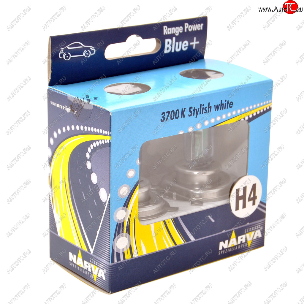 1 259 р. Лампа 12V H4 6055W P43t-38 +50% бокс (2шт.) Range Power Blue+ NARVA NARVA 486772100  с доставкой в г. Майкоп