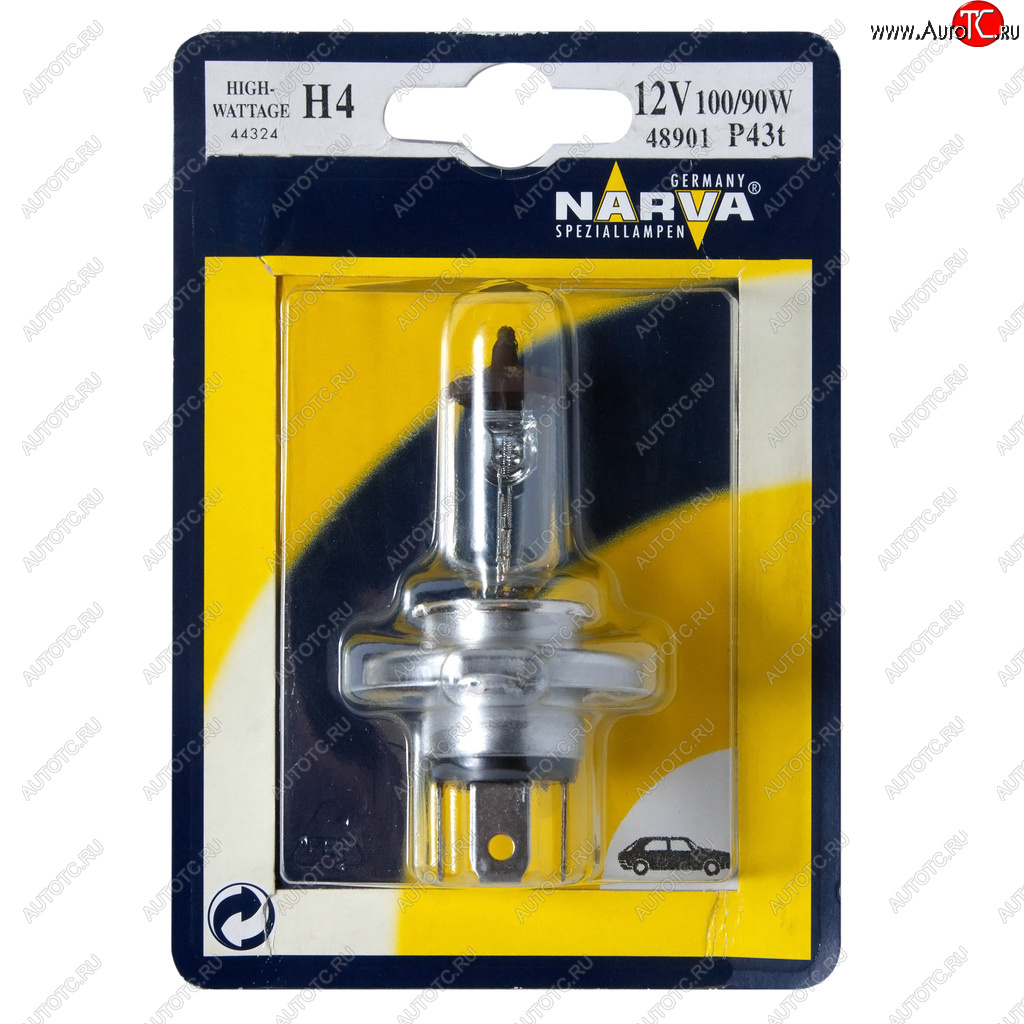 389 р. Лампа 12V H4 10090W P43t-38 блистер (1шт.) Rallye NARVA NARVA 489014000  с доставкой в г. Майкоп