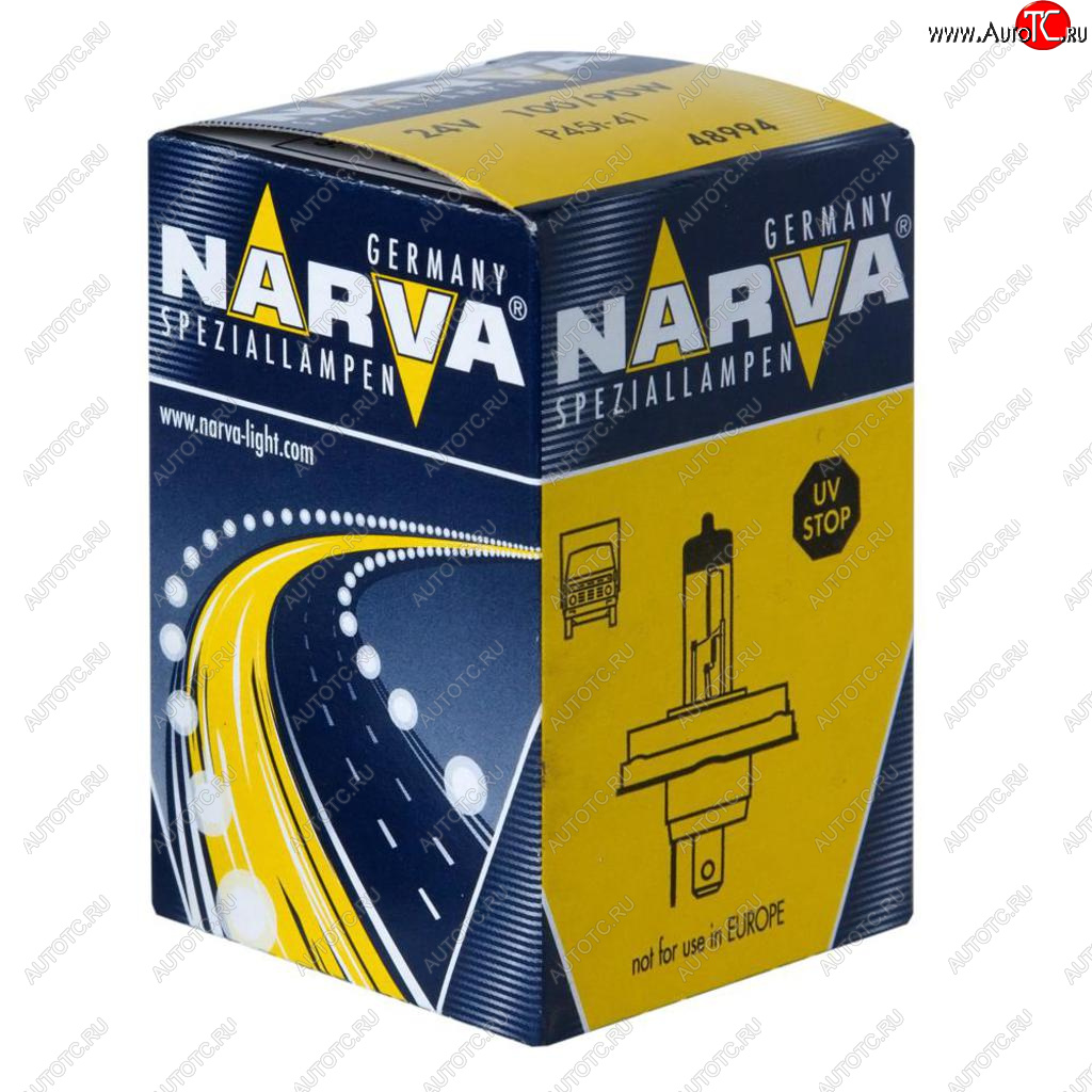 499 р. Лампа 24V H4 10090W P45t-41 Rallye NARVA NARVA 489943000  с доставкой в г. Майкоп