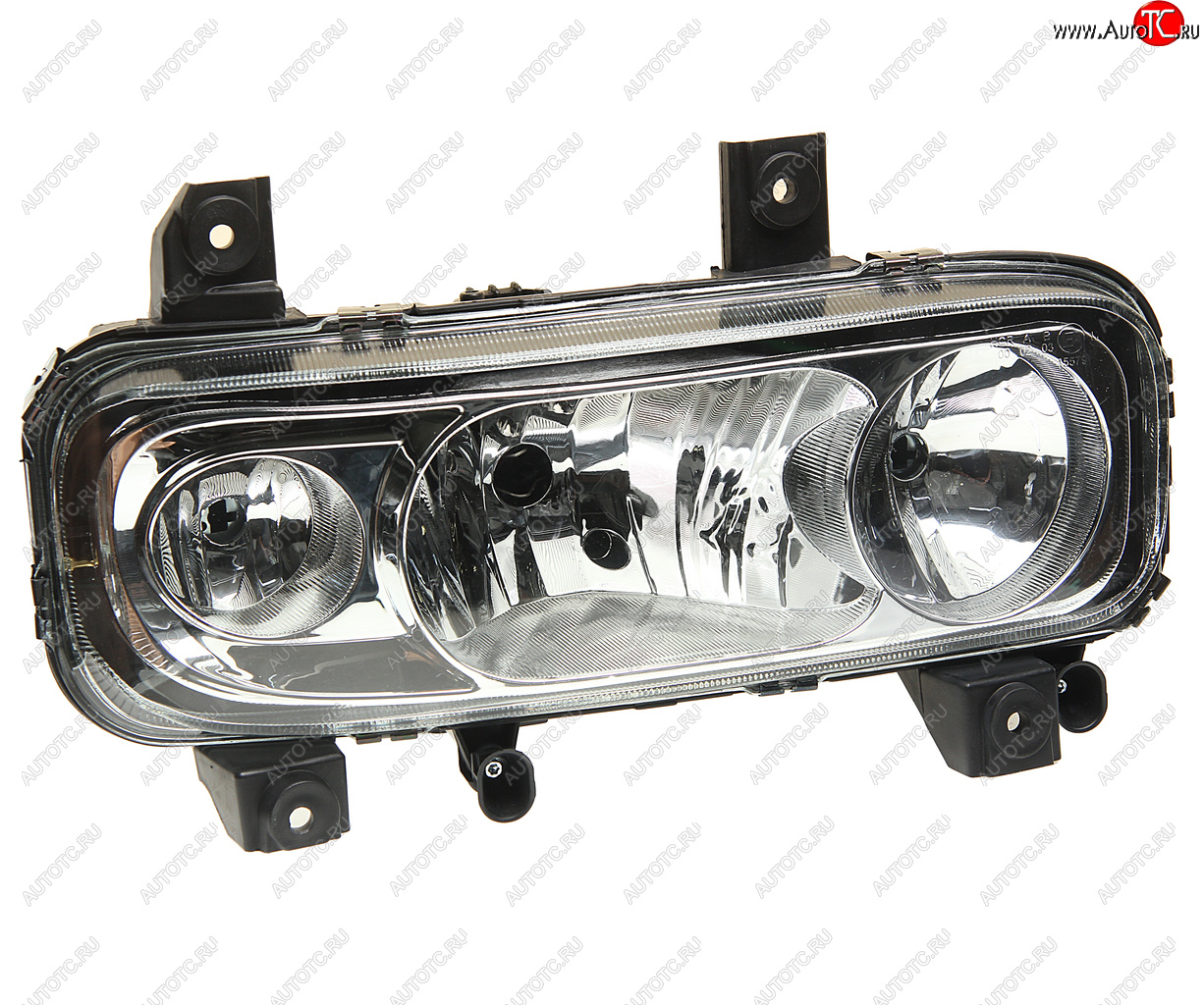 8 199 р. Фара MERCEDES Atego (04-) правая (с противотуманной фарой) (стекло гладкое) AYFAR AYFAR 505654  с доставкой в г. Майкоп
