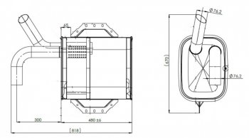 18 549 р. Глушитель MERCEDES Atego 712-1517 дв.OM904LA прямоугольный E-line DINEX DINEX 51353  с доставкой в г. Майкоп. Увеличить фотографию 3