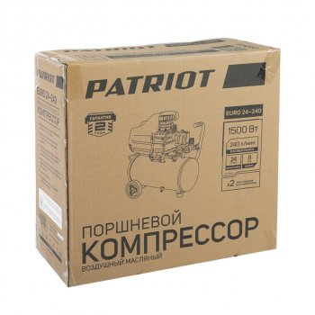 14 549 р. Компрессор пневматический 220В 1.5кВт 8атм. 240лмин. ресивер-24л PATRIOT PATRIOT 525306365  с доставкой в г. Майкоп. Увеличить фотографию 10