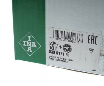 9 349 р. Комплект ГРМ VW AUDI A3 (96-13),A4 (94-08) SKODA Octavia (97-) (с помпой для 1.6) INA INA 530017131  с доставкой в г. Майкоп. Увеличить фотографию 6