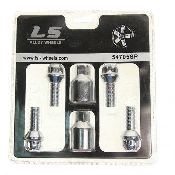 969 р. Болт колеса М12х1.5х27 секретки конус 2 ключа LS WHEELS LS WHEELS 54705sp  с доставкой в г. Майкоп. Увеличить фотографию 1