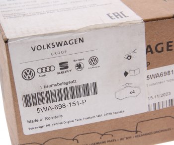 11 649 р. Колодки тормозные передние (4шт.) VAG Skoda Octavia А8 лифтбэк (2019-2022)  с доставкой в г. Майкоп. Увеличить фотографию 3