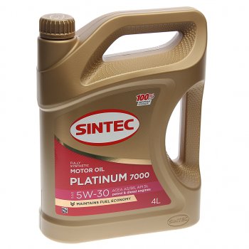 2 079 р. Масло моторное Platinum 7000 A5B5 5W30 синт.4л SINTEC SINTEC 600158  с доставкой в г. Майкоп. Увеличить фотографию 1
