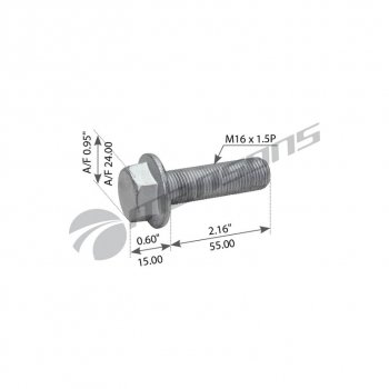 135 р. Болт SAF крепления суппорта (M16x1.5x55) MANSONS MANSONS 600.198  с доставкой в г. Майкоп. Увеличить фотографию 1