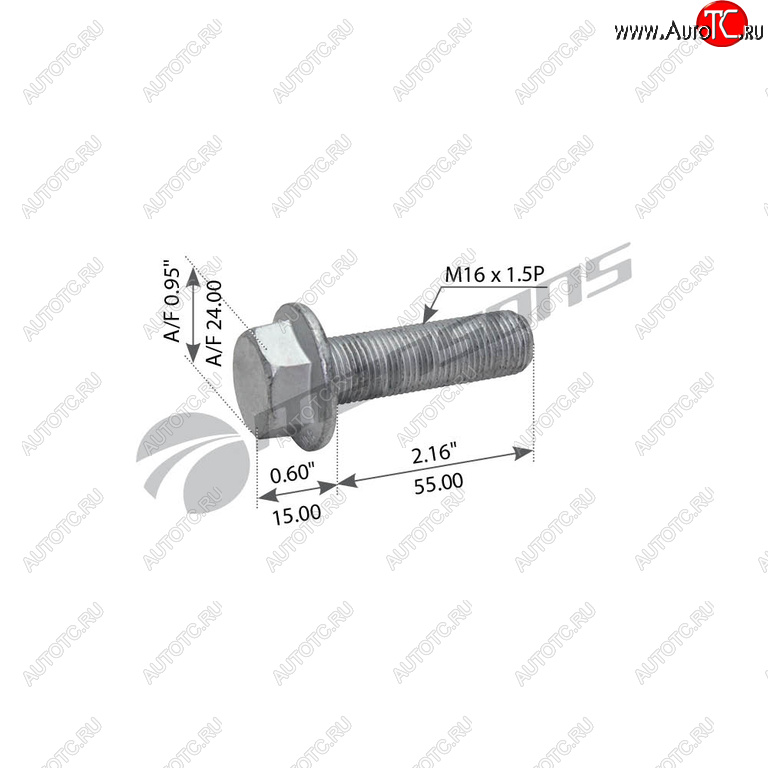 135 р. Болт SAF крепления суппорта (M16x1.5x55) MANSONS MANSONS 600.198  с доставкой в г. Майкоп