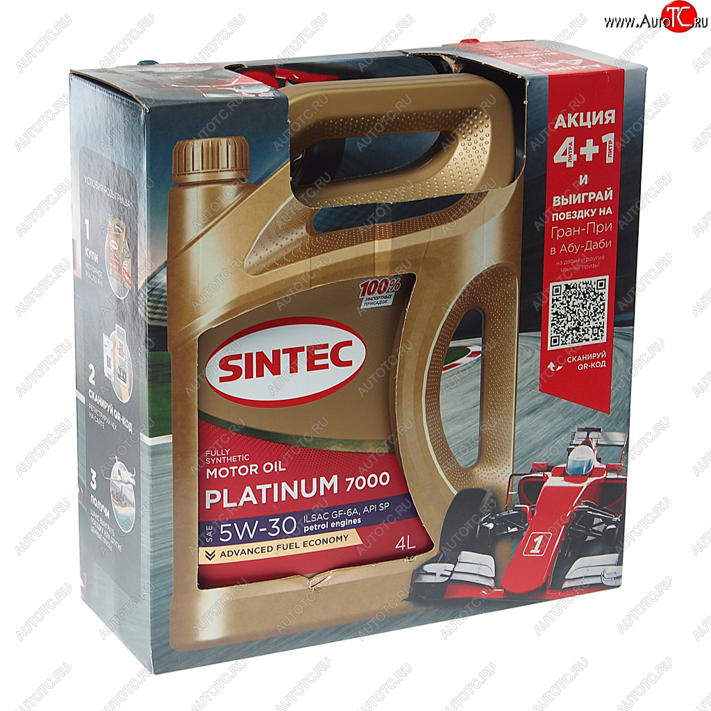2 079 р. Масло моторное Platinum 7000 GF-6A 5W30 синт.4+1л SINTEC SINTEC 600226  с доставкой в г. Майкоп