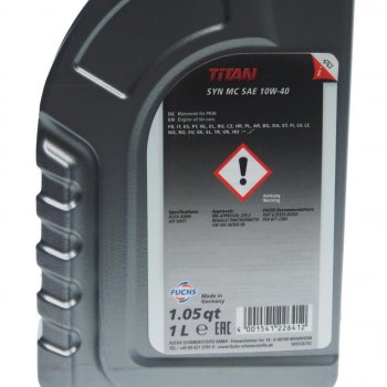 1 659 р. Масло моторное TITAN SYN MC 10W40 синт.1л FUCHS FUCHS 601004346 FUCHS 601004346  с доставкой в г. Майкоп. Увеличить фотографию 2