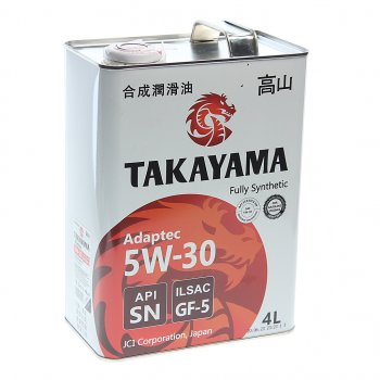 2 699 р. Масло моторное Adaptec SNGF-5 5W30 синт.4л TAKAYAMA TAKAYAMA 605585  с доставкой в г. Майкоп. Увеличить фотографию 1