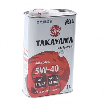 939 р. Масло моторное Adaptec SNCF 5W40 синт.1л TAKAYAMA TAKAYAMA 605586  с доставкой в г. Майкоп. Увеличить фотографию 1