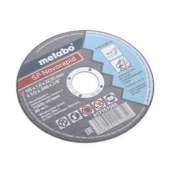 37 р. Круг отрезной по металлу 115х1.0х22мм METABO METABO 617157000  с доставкой в г. Майкоп. Увеличить фотографию 1