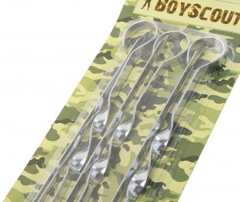 839 р. Шампур 600мм угловой (6шт.) BOYSCOUT BOYSCOUT 61907 BOYSCOUT 61907  с доставкой в г. Майкоп. Увеличить фотографию 2