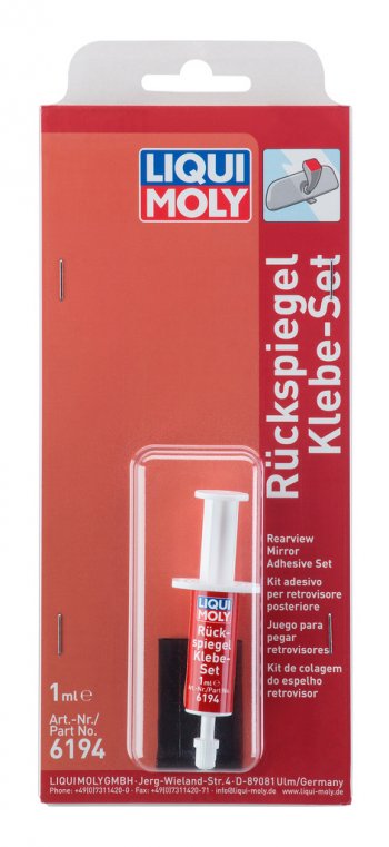 1 039 р. Клей для зеркал заднего вида нейлоновая подложка 1мл Ruckspiegel-Klebe-Set LIQUI MOLY LIQUI MOLY 6194  с доставкой в г. Майкоп. Увеличить фотографию 1