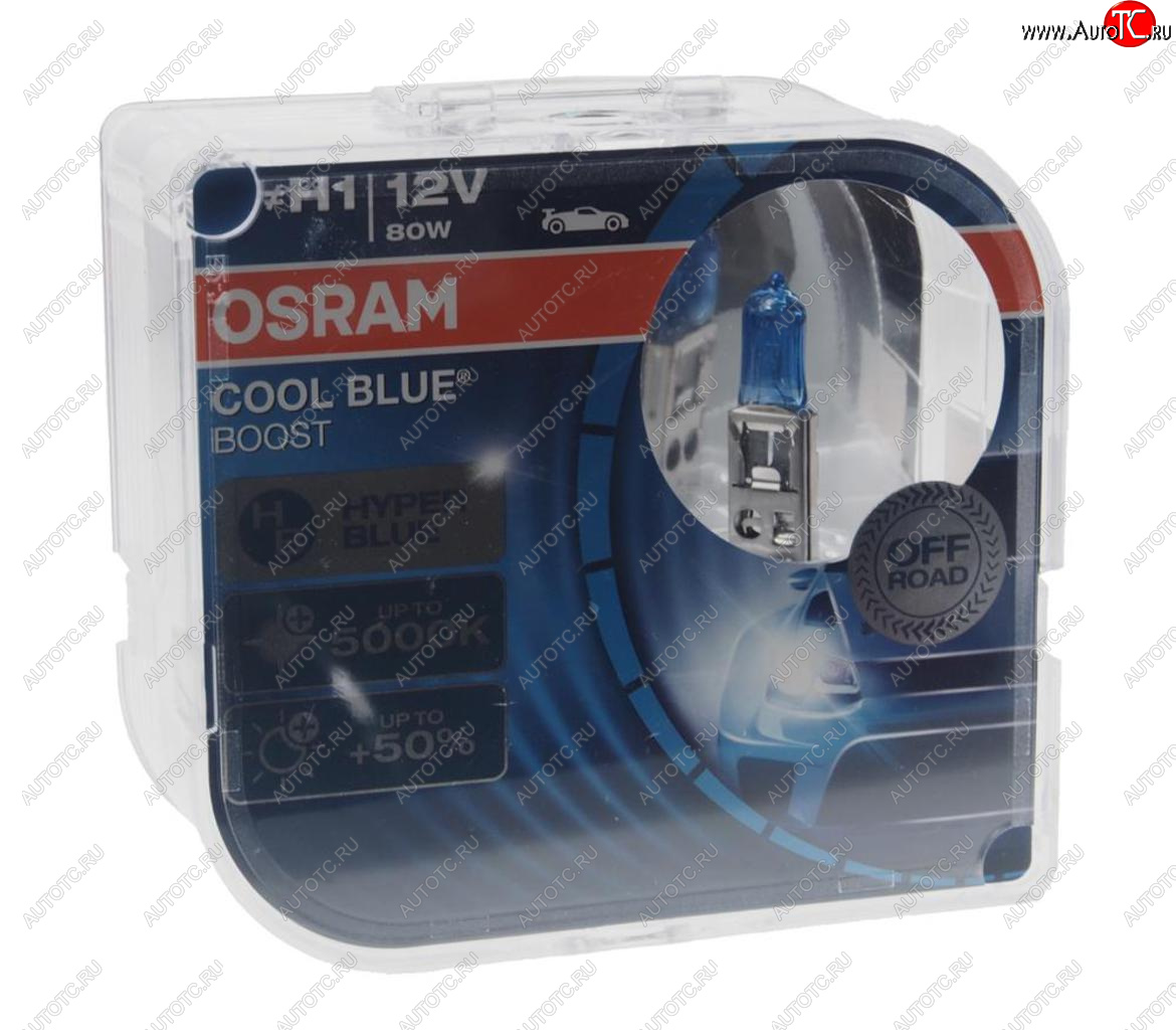1 599 р. Лампа 12V H1 80W P14.5s бокс (2шт.) Cool Blue Boost OSRAM OSRAM 62150сbb-hcb  с доставкой в г. Майкоп