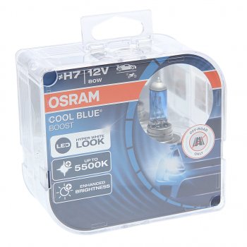 1 799 р. Лампа 12V H7 80W PX26d +50% 5500K бокс (2шт.) Cool Blue Boost OSRAM OSRAM 62210cbb-hcb  с доставкой в г. Майкоп. Увеличить фотографию 1