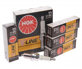459 р. Свеча зажигания ЗМЗ-40524 ЕВРО-3 V-LINE №32 NGK (1шт.) NGK 6345  с доставкой в г. Майкоп. Увеличить фотографию 1