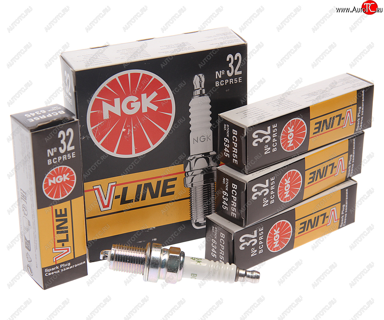459 р. Свеча зажигания ЗМЗ-40524 ЕВРО-3 V-LINE №32 NGK (1шт.) NGK 6345  с доставкой в г. Майкоп