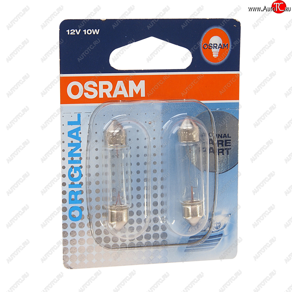 222 р. Лампа 12V C10W SV8.5-8 41мм блистер (2шт.) OSRAM OSRAM 6411-02b  с доставкой в г. Майкоп
