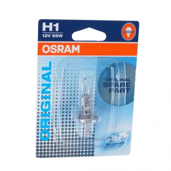 253 р. Лампа 12V H1 55W P14.5s блистер (1шт.) OSRAM OSRAM 64150-01b  с доставкой в г. Майкоп. Увеличить фотографию 1
