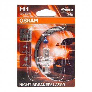 1 269 р. Лампа 12V H1 55W P14.5s +150% 3500K блистер (1шт.) Night Breaker Laser OSRAM OSRAM 64150nlбл  с доставкой в г. Майкоп. Увеличить фотографию 1