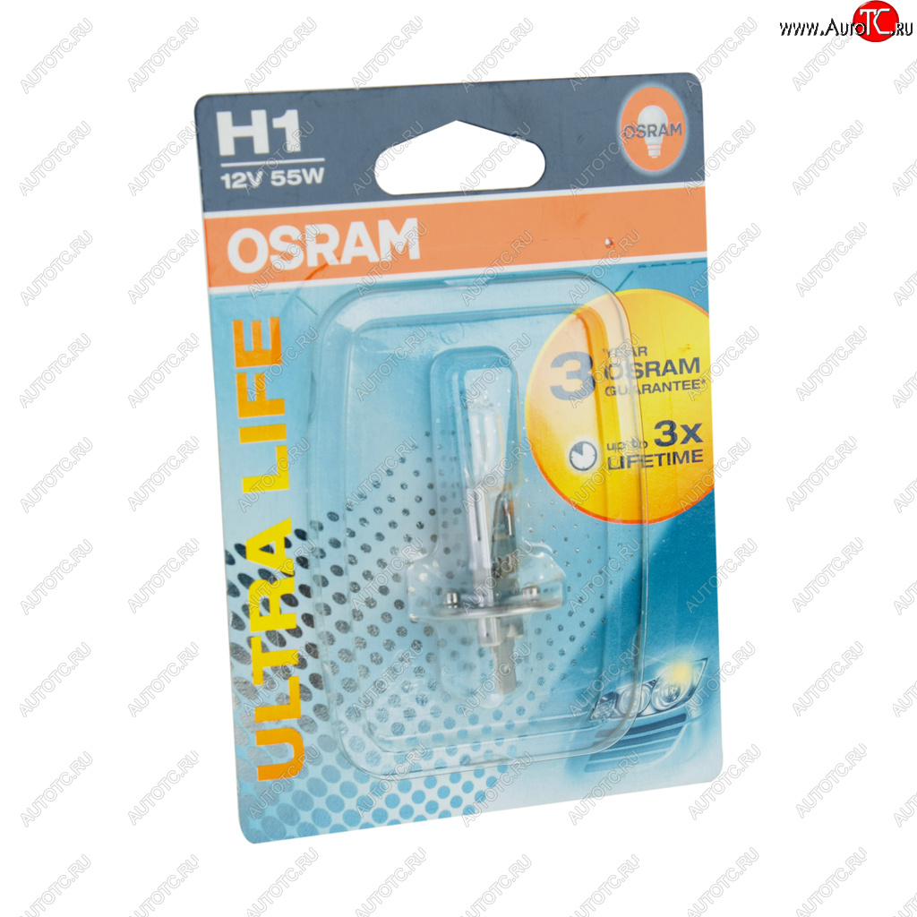 479 р. Лампа 12V H1 55W P14.5s блистер (1шт.) Ultra Life OSRAM OSRAM 64150ult-01b  с доставкой в г. Майкоп