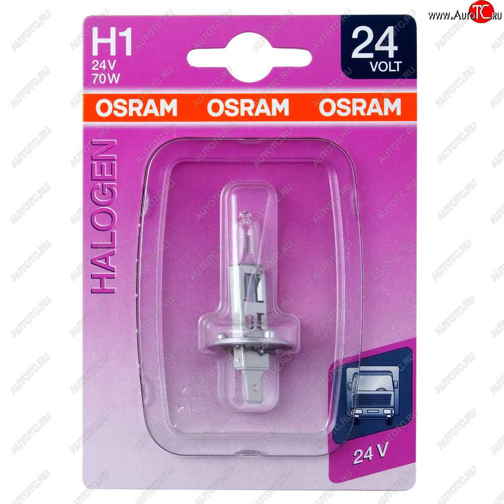 369 р. Лампа 24V H1 70W P14.5s блистер (1шт.) OSRAM OSRAM 64155-01b  с доставкой в г. Майкоп
