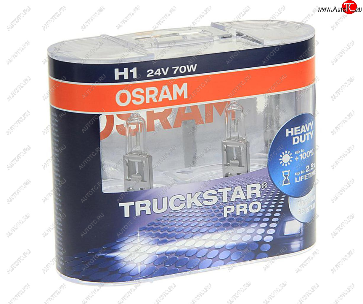 1 059 р. Лампа 24V H1 70W P14.5s +120% бокс (2шт.) Truckstar Pro OSRAM OSRAM 64155tsp-hcb  с доставкой в г. Майкоп