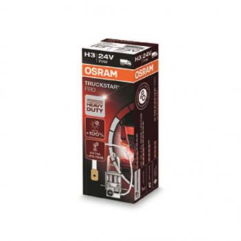 469 р. Лампа 24V H3 70W PK22s +100% Truckstar Pro OSRAM OSRAM 64156tsp  с доставкой в г. Майкоп. Увеличить фотографию 1