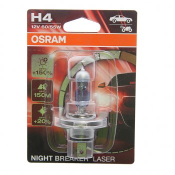 429 р. Лампа 12V H4 6055W P43t-38 блистер (1шт.) OSRAM OSRAM 64193-01b  с доставкой в г. Майкоп. Увеличить фотографию 1