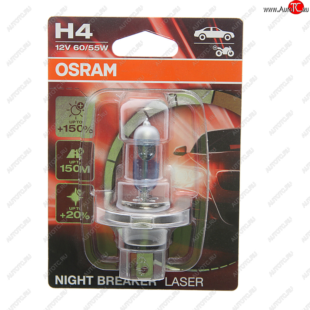 429 р. Лампа 12V H4 6055W P43t-38 блистер (1шт.) OSRAM OSRAM 64193-01b  с доставкой в г. Майкоп