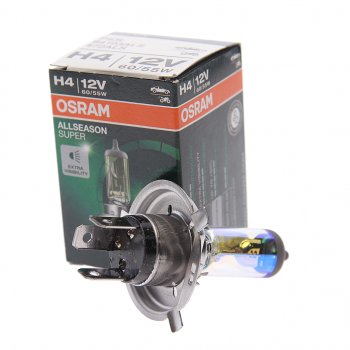 649 р. Лампа 12V H4 6055W P43t +30% желтая All Season OSRAM OSRAM 64193als  с доставкой в г. Майкоп. Увеличить фотографию 2