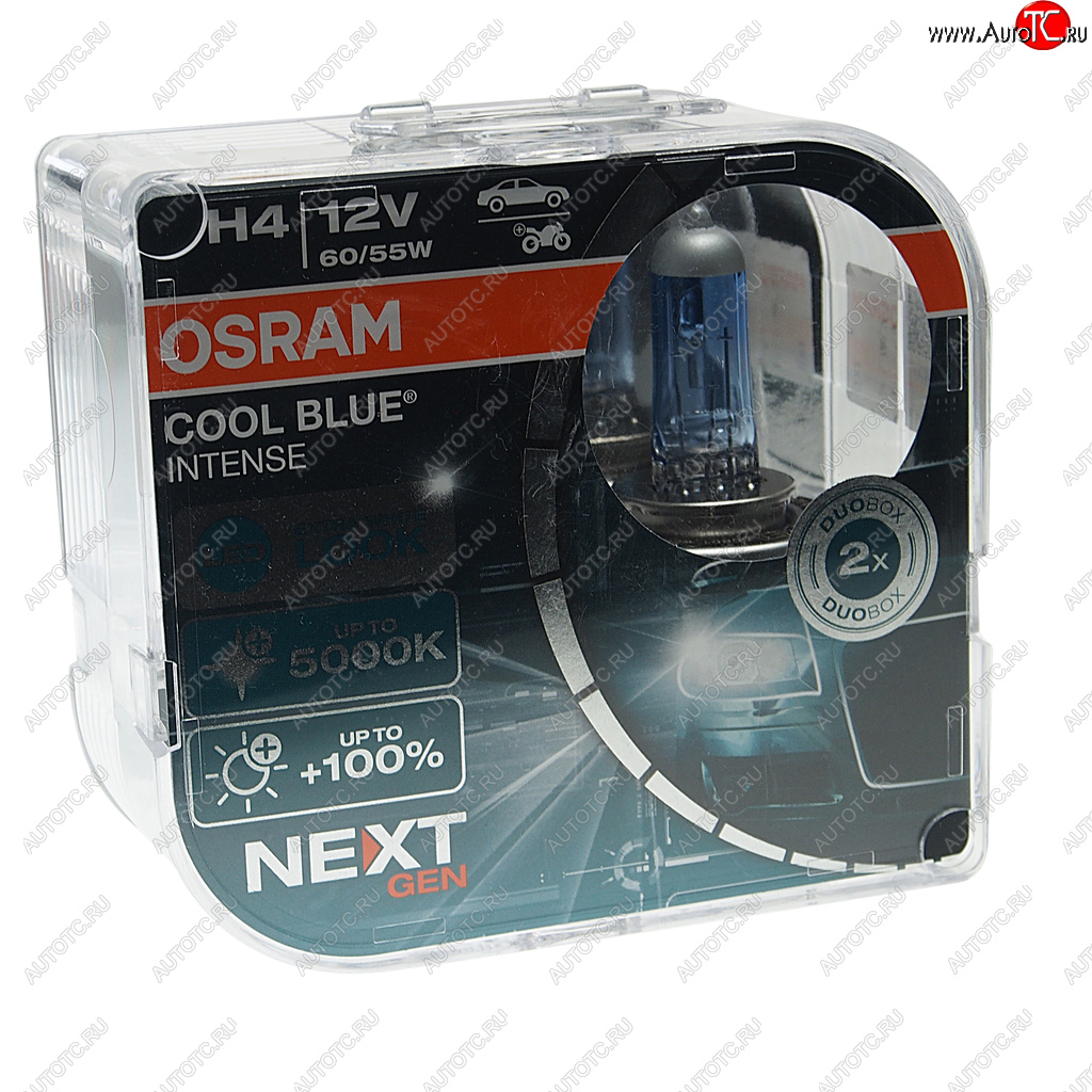 1 439 р. Лампа 12V H4 6055W P43t-38 +100% 5000K евробокс (2шт.) Cool Blue Intense NextGen OSRAM OSRAM 64193cbn2(euro)  с доставкой в г. Майкоп