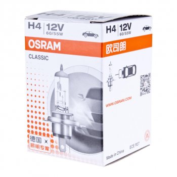 149 р. Лампа 12V H4 6055W P43t-38 OSRAM OSRAM 64193clc  с доставкой в г. Майкоп. Увеличить фотографию 4