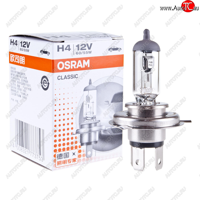 149 р. Лампа 12V H4 6055W P43t-38 OSRAM OSRAM 64193clc  с доставкой в г. Майкоп