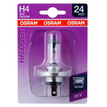 549 р. Лампа 24V H4 7570W P43t-38 блистер (1шт.) OSRAM OSRAM 64196-01b  с доставкой в г. Майкоп. Увеличить фотографию 1