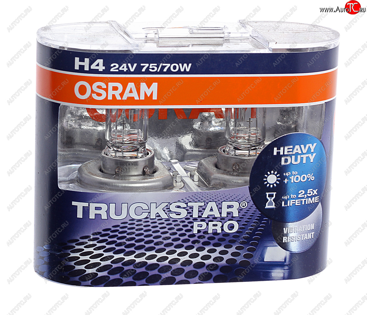 1 459 р. Лампа 24V H4 7570W P43t-38 +120% бокс (2шт.) Truck Star Pro OSRAM OSRAM 64196tsp-hcb  с доставкой в г. Майкоп