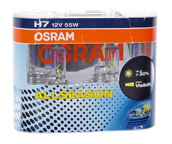 2 099 р. Лампа 12V H7 55W PX26d желтая бокс (2шт.) All Season OSRAM OSRAM 64210all-hcb  с доставкой в г. Майкоп. Увеличить фотографию 1