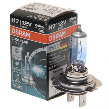 799 р. Лампа 12V H7 55W PX26d +100% 5000K Cool Blue Intense NextGen OSRAM OSRAM 64210cbn  с доставкой в г. Майкоп. Увеличить фотографию 1