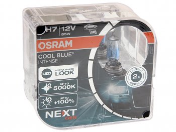 1 899 р. Лампа 12V H7 55W PX26d +100% 5000K евробокс (2шт.) Cool Blue Intense NextGen OSRAM OSRAM 64210cbn2(euro)  с доставкой в г. Майкоп. Увеличить фотографию 1