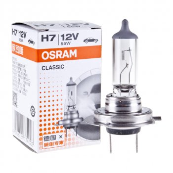 158 р. Лампа 12V H7 55W PX26d OSRAM OSRAM 64210clc  с доставкой в г. Майкоп. Увеличить фотографию 1