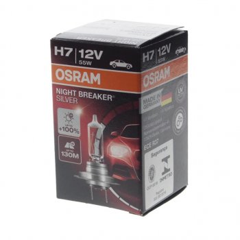 859 р. Лампа 12V H7 55W PX26d +100% Night Breaker Silver OSRAM OSRAM 64210nbs  с доставкой в г. Майкоп. Увеличить фотографию 2