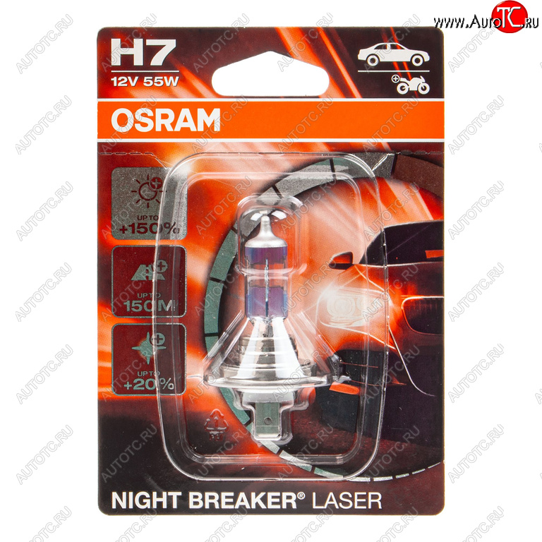 1 859 р. Лампа 12V H7 55W PX26d +150% 3750K блистер (1шт.) Night Breaker Laser OSRAM OSRAM 64210nlбл  с доставкой в г. Майкоп